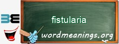 WordMeaning blackboard for fistularia